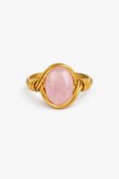 Wire-Wrapped Rose Quartz Ring