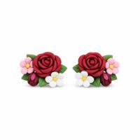 Polymer Clay Floral Stud Earrings