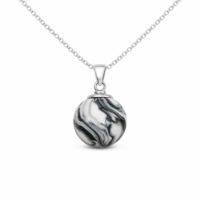 Polymer Clay Marble Pendant Necklace