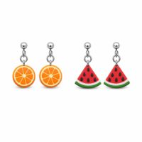 Polymer Clay Fruit Slice Earrings
