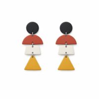 Polymer Clay Geometric Drop Earrings
