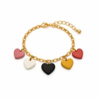 Polymer Clay Heart Charm Bracelet