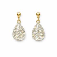 Resin Glitter Drop Earrings
