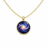 Resin Galaxy Swirl Necklace