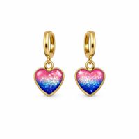 Resin Heart Charm Earrings