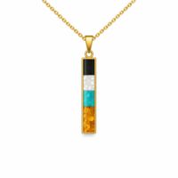 Resin Geometric Bar Pendant