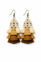 Macrame Layered Tassel Earrings