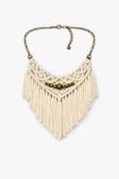Macrame Fiber Fringe Necklace