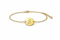 Engraved Disc Pendant Bracelet