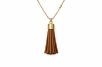 Suede Tassel Pendant Necklace