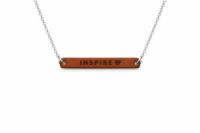 Leather Stamped Bar Necklace