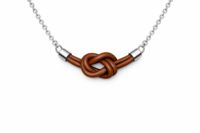 Leather Knot Pendant Necklace
