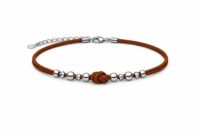Suede Beaded Anklet