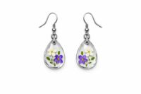 Pressed-Flower Drop Earrings